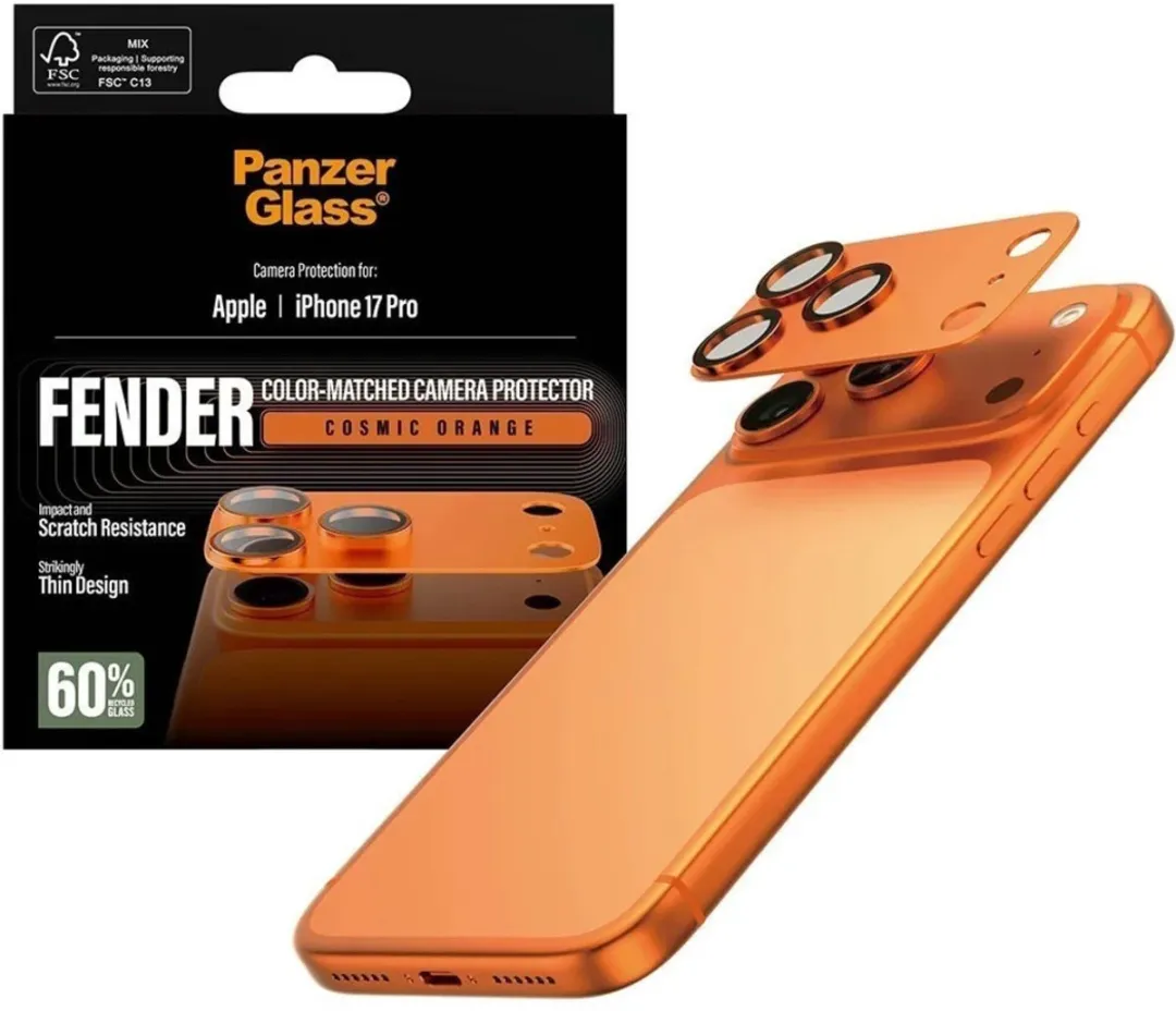PanzerGlass PG91919 iPhone 17 Pro Camera Protector - Cosmic Orange - afbeelding 6 van 6