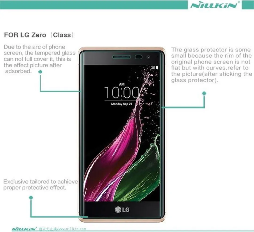 Nillkin Tempered Glass 9H Displayfolie voor LG Zero - afbeelding 2 van 5