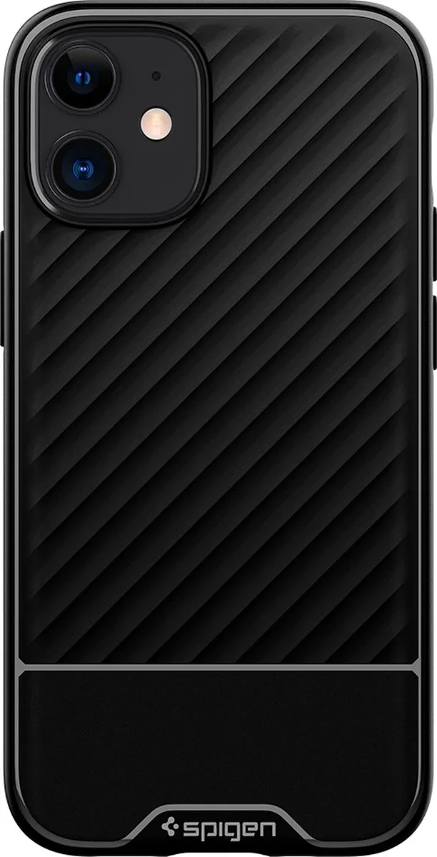 Spigen Core Armor ACS01537 TPU Hoesje - iPhone 12 Mini - Zwart