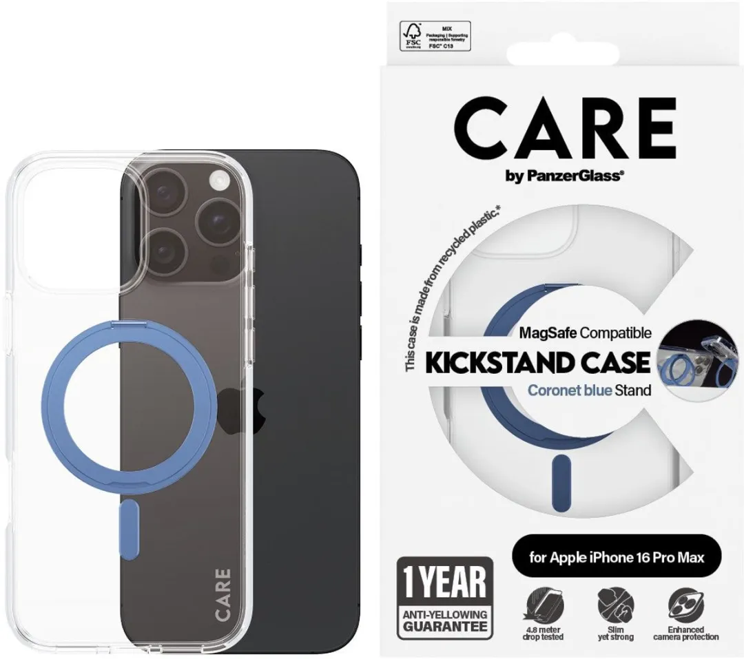 PanzerGlass 1319 iPhone 16 Pro Max Hoes - Blauw/Transparant