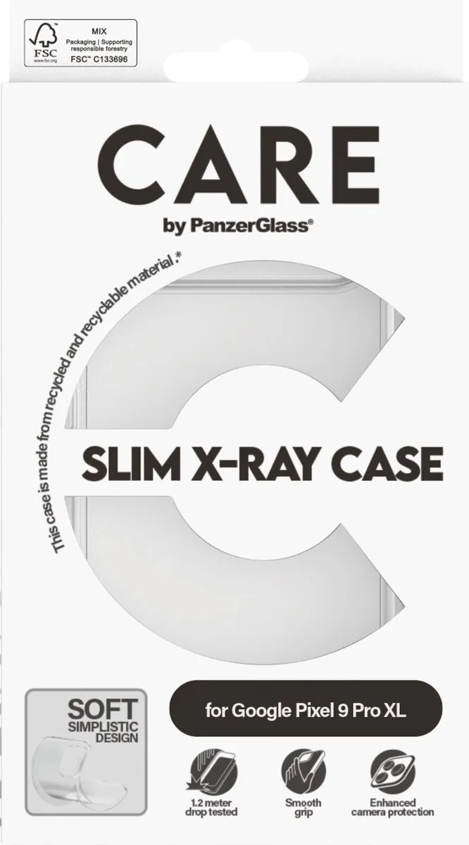 PanzerGlass CARE Fashionable Case 1981 - Transparant - Google Pixel 9 Pro XL