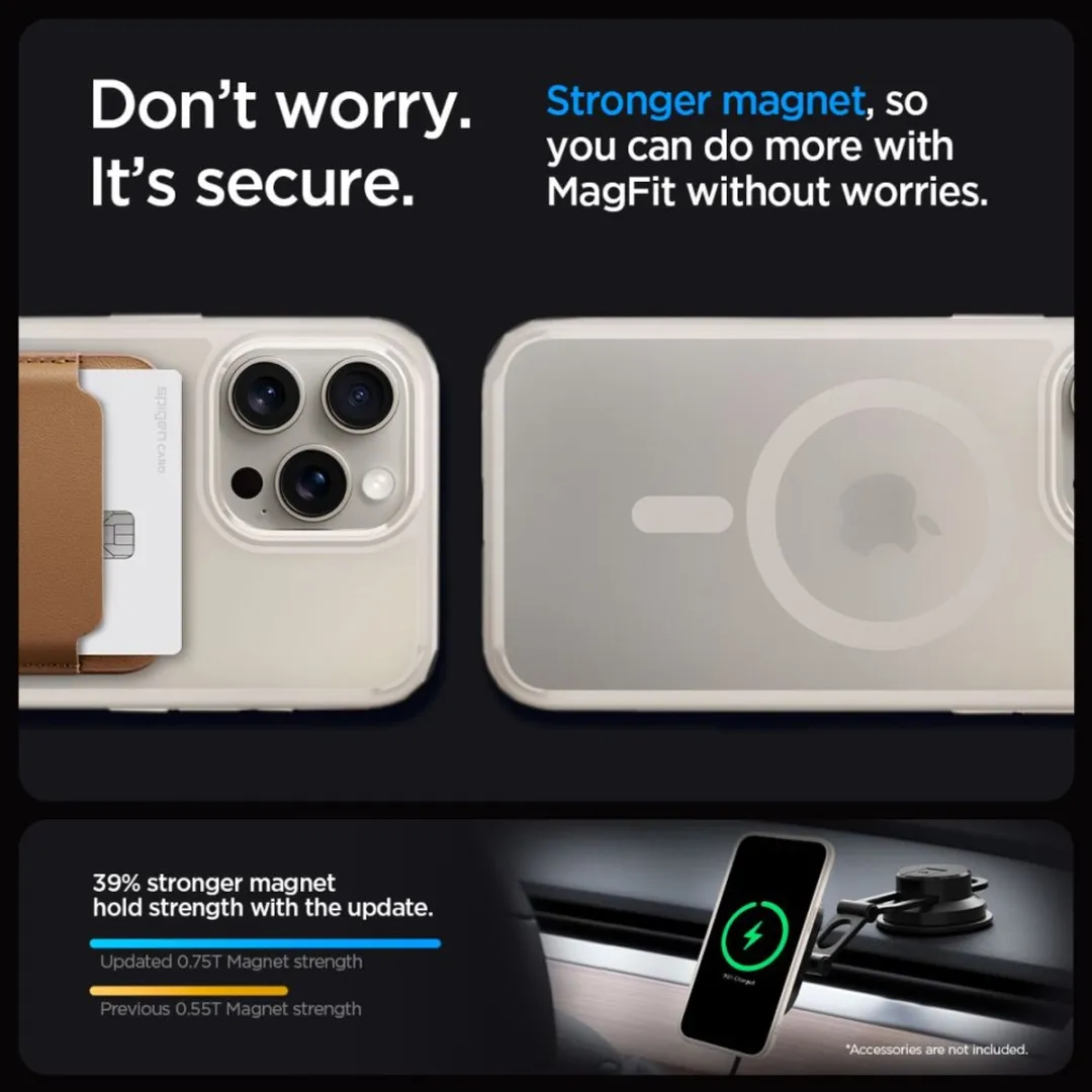 Spigen Ultra Hybrid MagSafe iPhone 15 Pro Max Hoesje - 12159 - Transparant - afbeelding 6 van 6