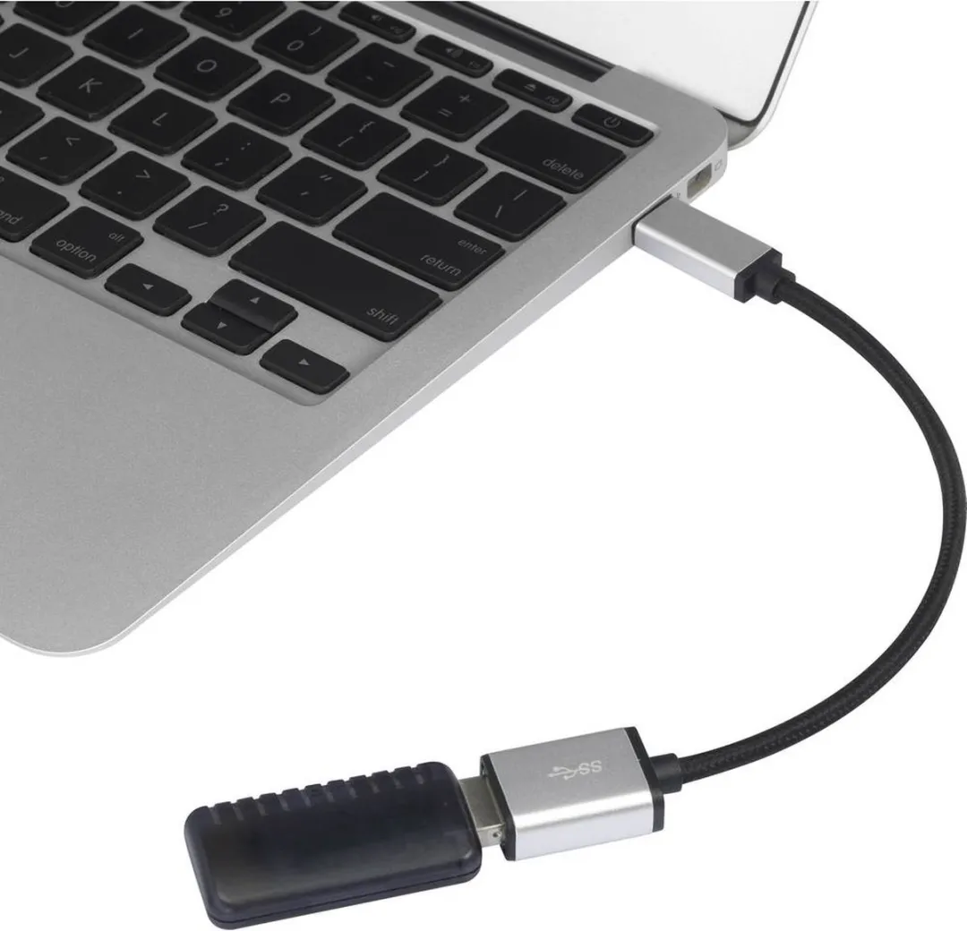 Renkforce RF-USBA-MS-01 USB-C naar USB 3.0 Adapter - 0,15m - Zilver