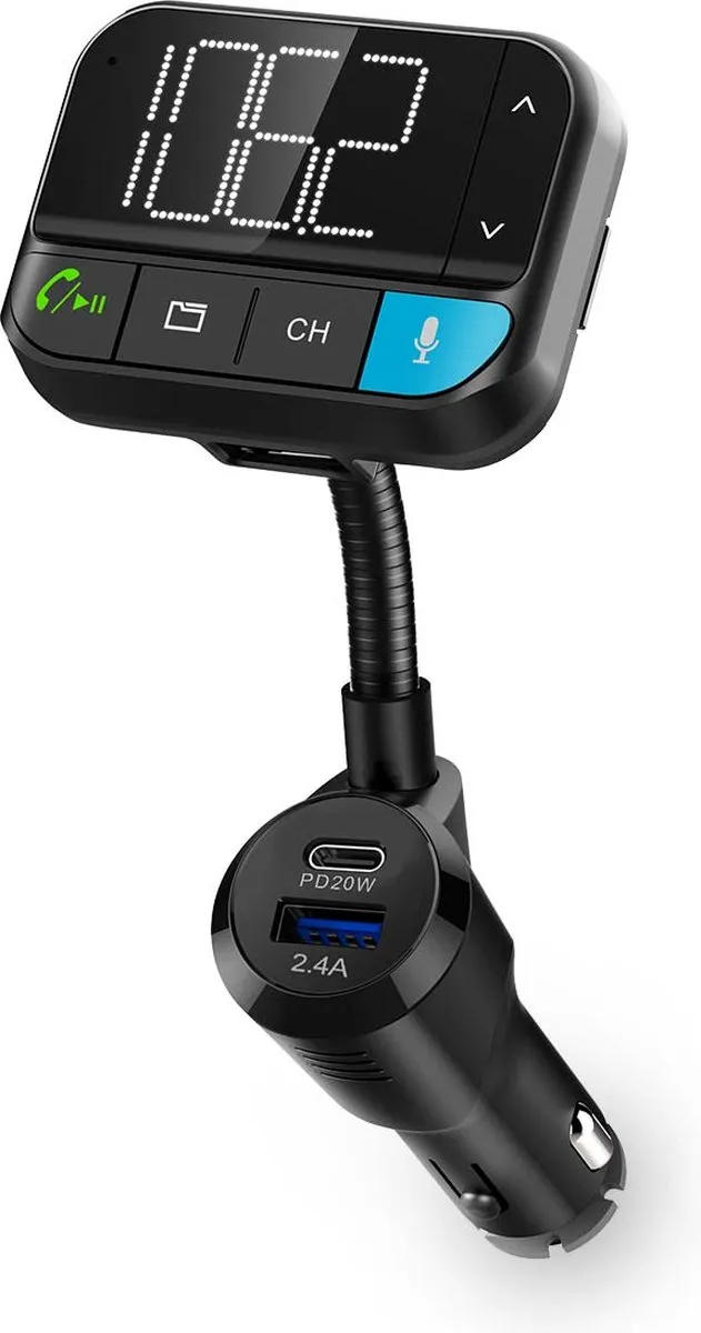 Nedis FM-Audiotransmitter Auto - Zwanenhals - Handenvrij - 2.00" - Zwart