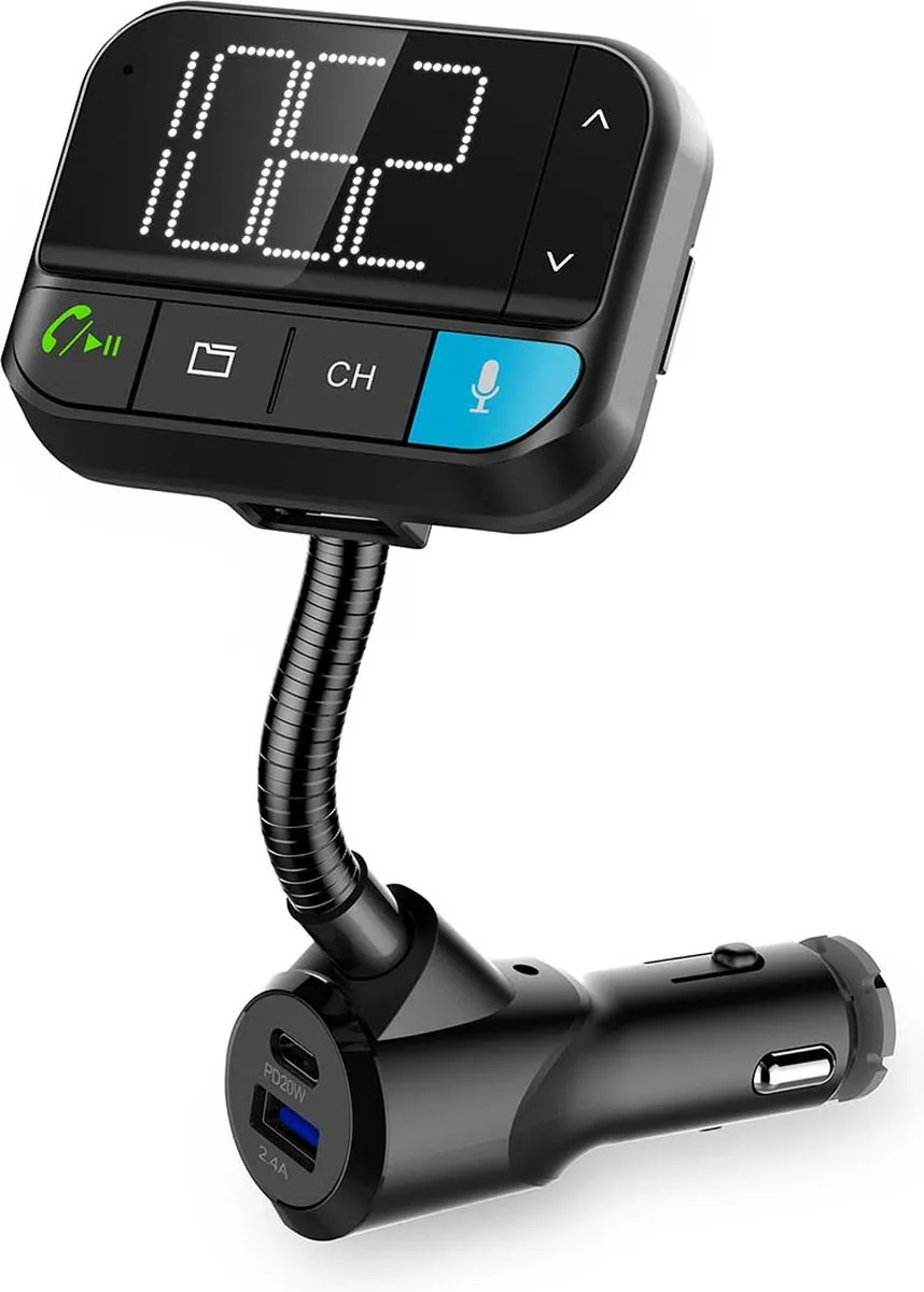 Nedis FM-Audiotransmitter Auto - Zwanenhals - Handenvrij - 2.00" - Zwart