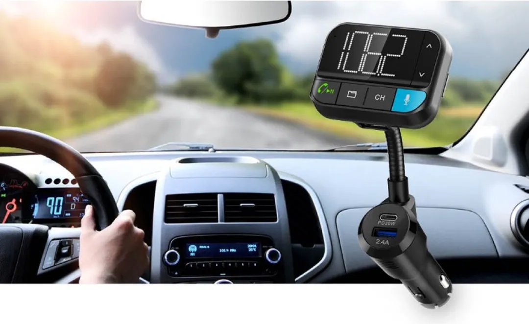 Nedis FM-Audiotransmitter Auto - Zwanenhals - Handenvrij - 2.00" - Zwart