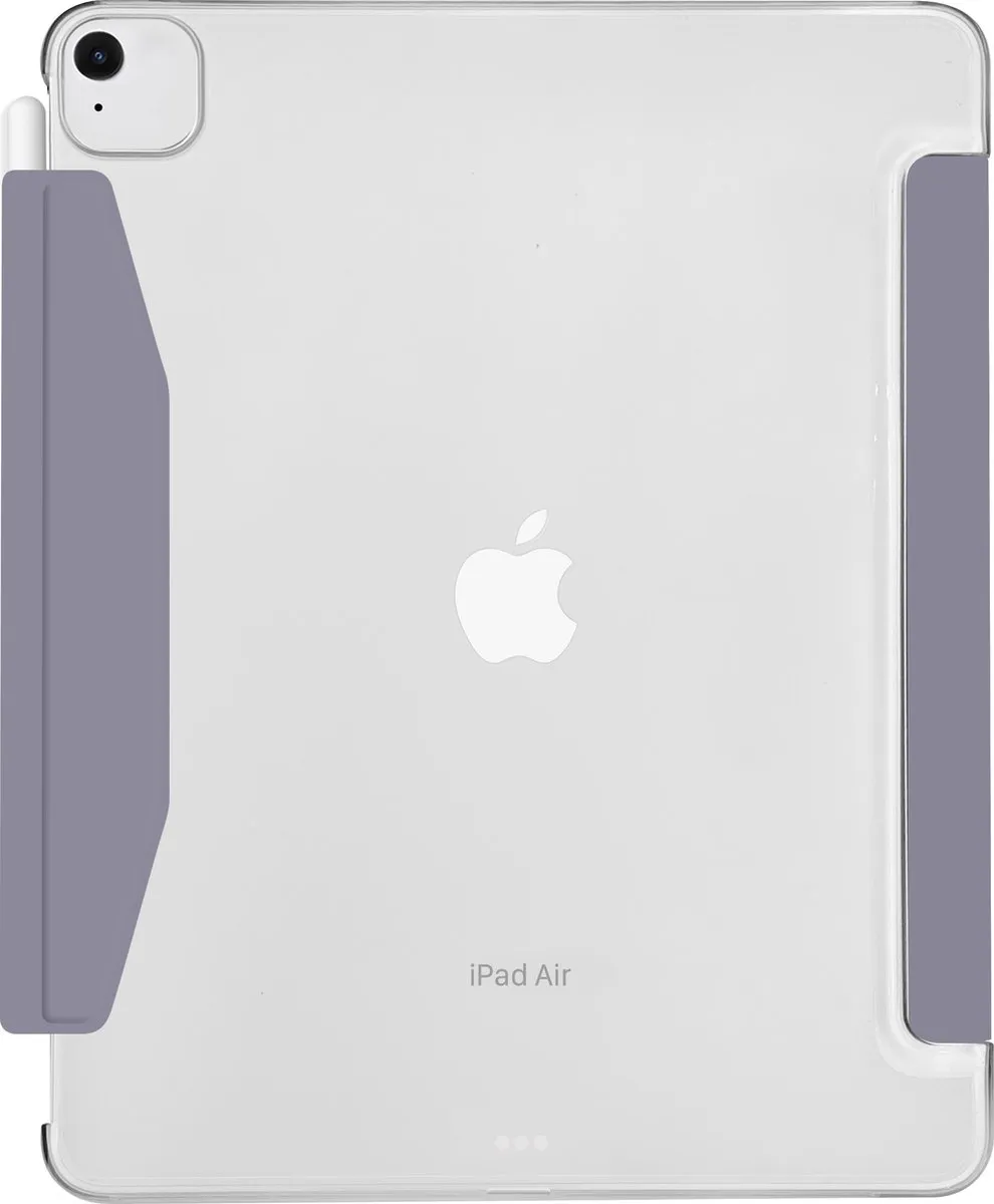 Macally BSTANDA6L-PU beschermhoes met standaard-functie voor 13-inch iPad Air (M4/2026, M3/2025, M2/2024) - Compatibel met Apple Pencil - Paars
