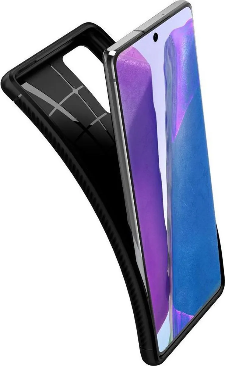 Spigen Rugged Armor ACS01417 Hoesje - Samsung Galaxy Note20 - Zwart - afbeelding 6 van 6