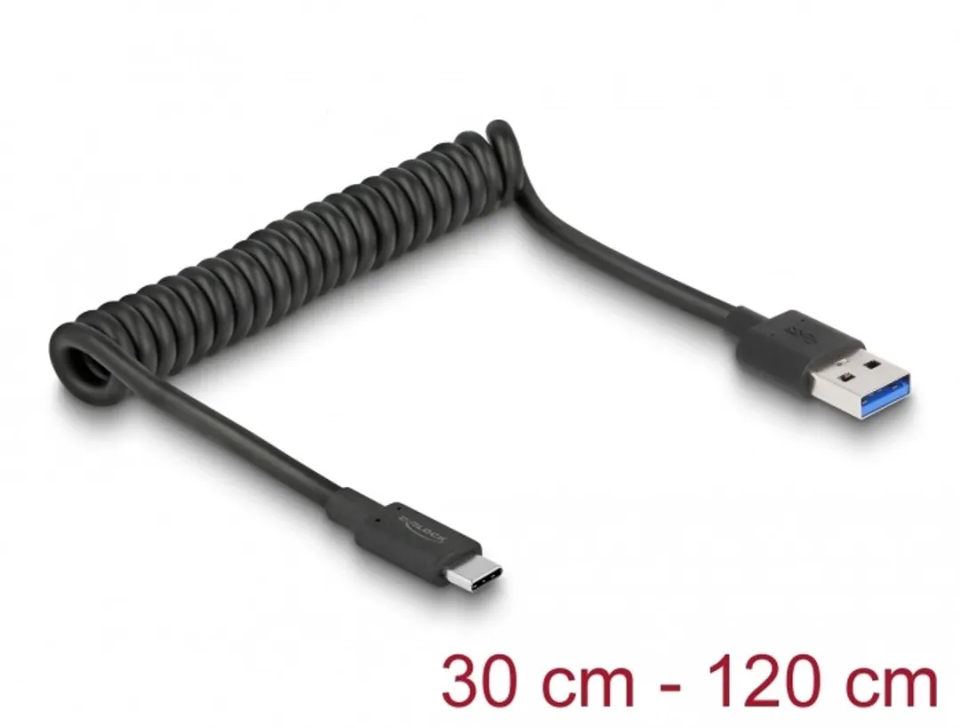 Delock USB 3.1 Gen 2 Type-A naar Type-C Kabel - Zwart