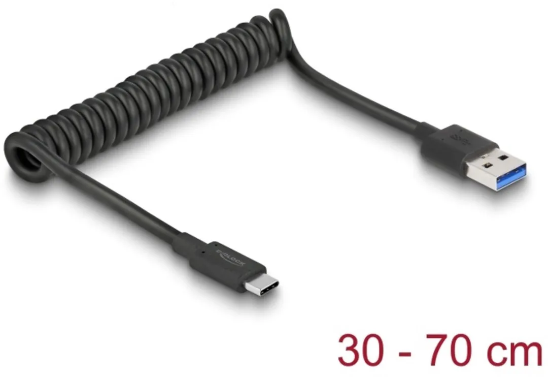 Delock USB 3.1 Gen 2 Type-A naar Type-C Kabel - Zwart