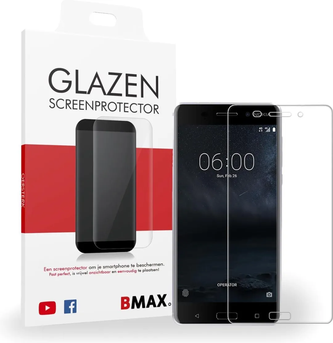 BMAX Glazen Screenprotector Nokia 6 Full Cover 3D