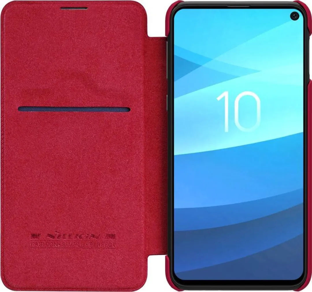 Nillkin Qin Hoesje Samsung Galaxy S10e - Rood