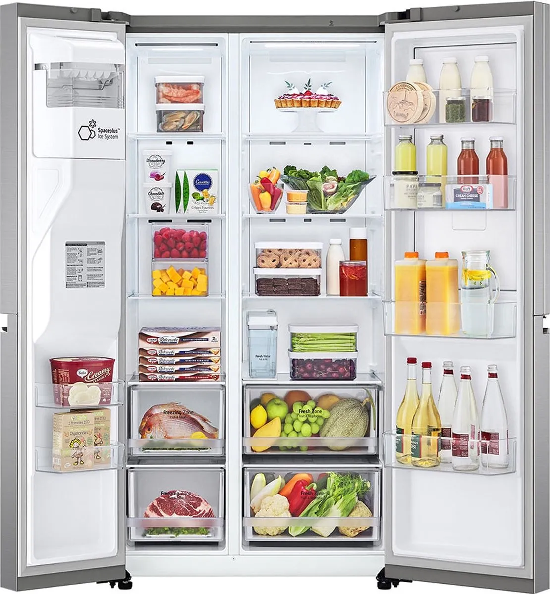 LG GSJV71PZTE Vrijstaande Koelkast 635L - Roestvrijstaal
