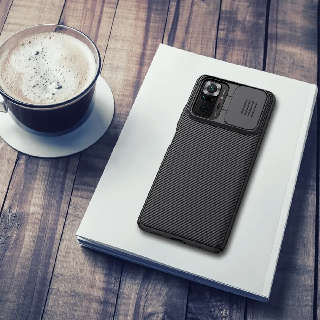 Nillkin CamShield Hoesje Xiaomi Redmi Note 10 Pro - Zwart