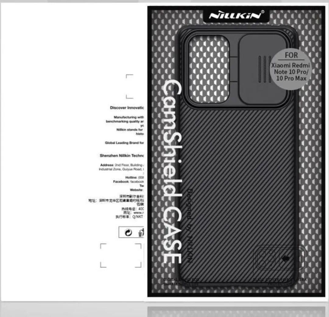 Nillkin CamShield Hoesje Xiaomi Redmi Note 10 Pro - Zwart