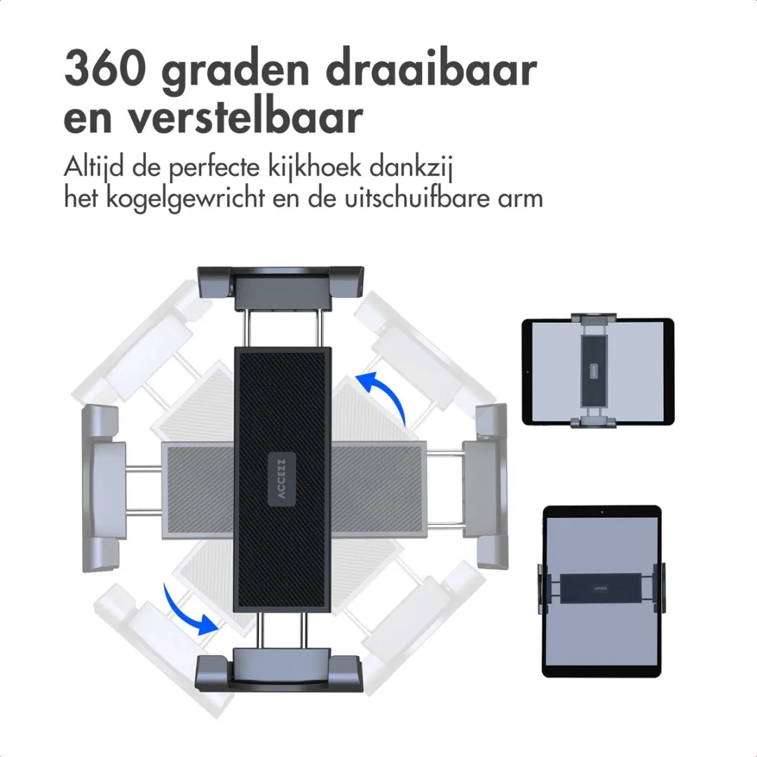 Accezz Tablet Houder Auto SH00084165 - 14,5" - Zwart