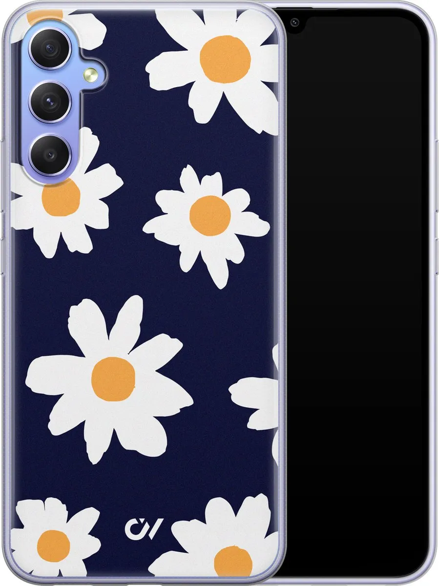 Casevibes Hoesje Samsung Galaxy A34 Sweet Daisies - Blauw