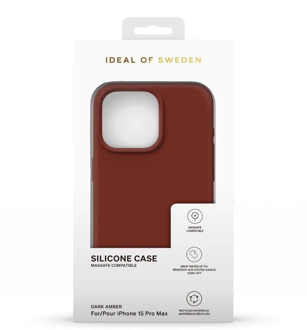 iDeal of Sweden iPhone 15 Pro Max Silicone Case - Dark Amber - MagSafe - afbeelding 5 van 6