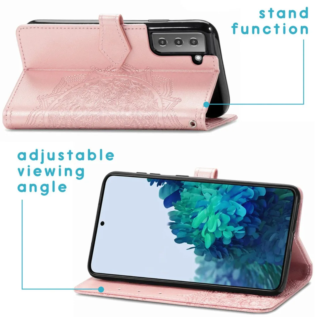 Imoshion Hoesje Samsung Galaxy S21 - Roségoud - 3 Pasjes