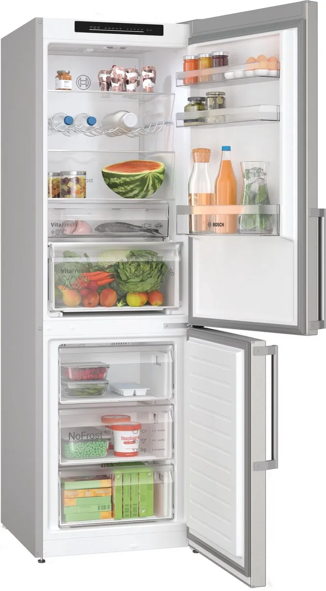 Bosch KGN36VICT Serie 4 Koelvriescombinatie 321L - Total No Frost - RVS