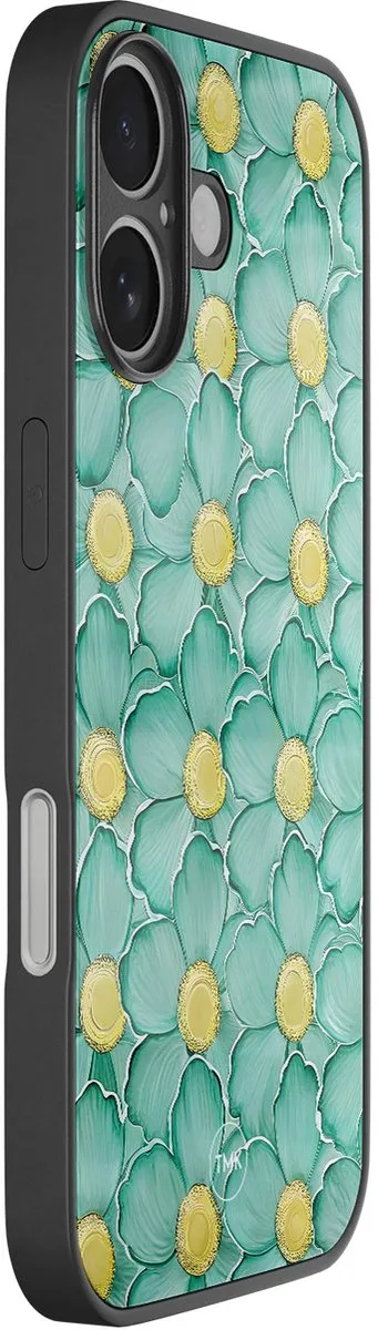 Casevibes iPhone 16 Hoesje Mint Blossom Groen - TPU Glossy