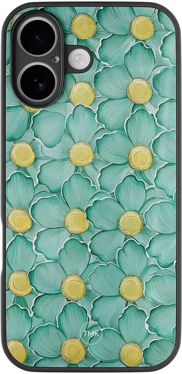 Casevibes iPhone 16 Hoesje Mint Blossom Groen
