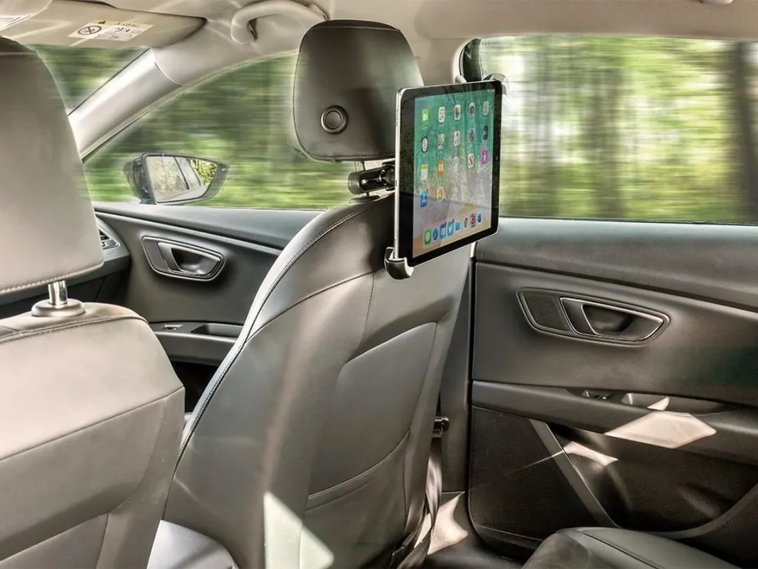 Caliber Tablet Houder Auto - Stevige Tablet Houder voor Hoofdsteun - Geschikt voor iPad, Telefoon, tablet - schermformaat 7.9 tot 11 inch - Draaibaar & Kantelbaar (CNC11)