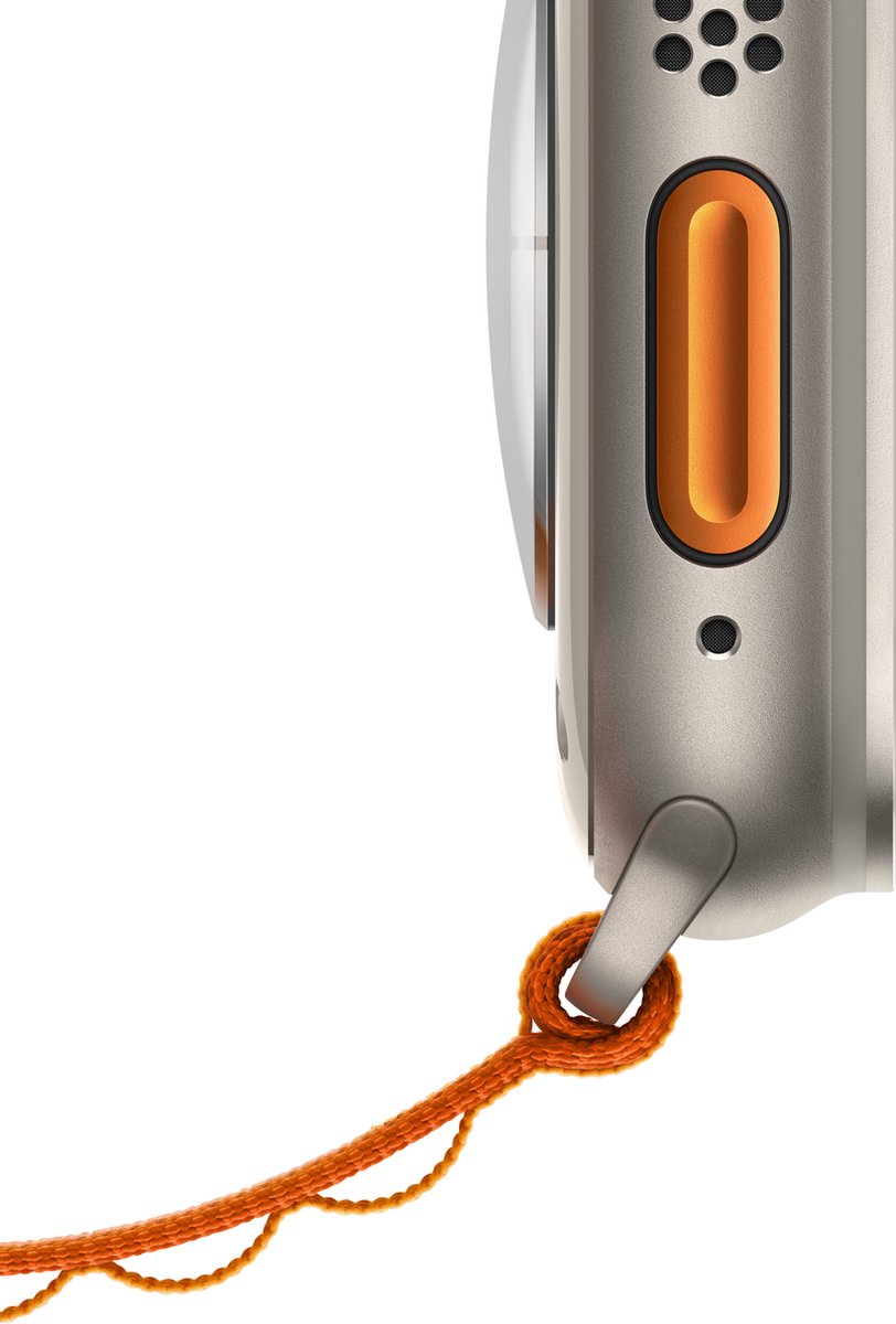 Apple Watch Ultra - 4G/LTE - 49mm - Titanium kast - Geel/Beige Trail bandje - M/L