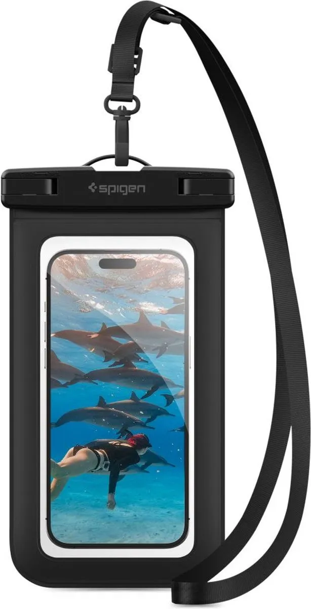 Spigen Universeel Telefoonhoesje AMP04525 - Waterdicht 6,9" - Zwart