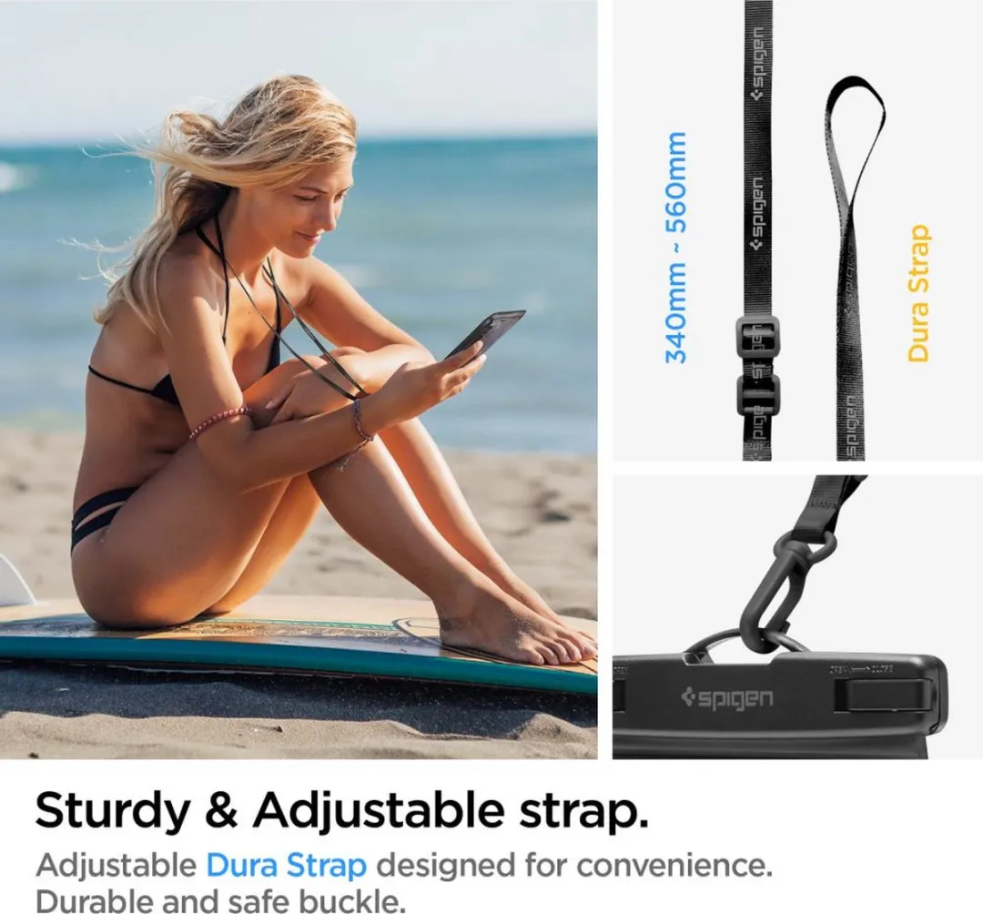 Spigen Universeel Telefoonhoesje AMP04525 - Waterdicht 6,9" - Zwart