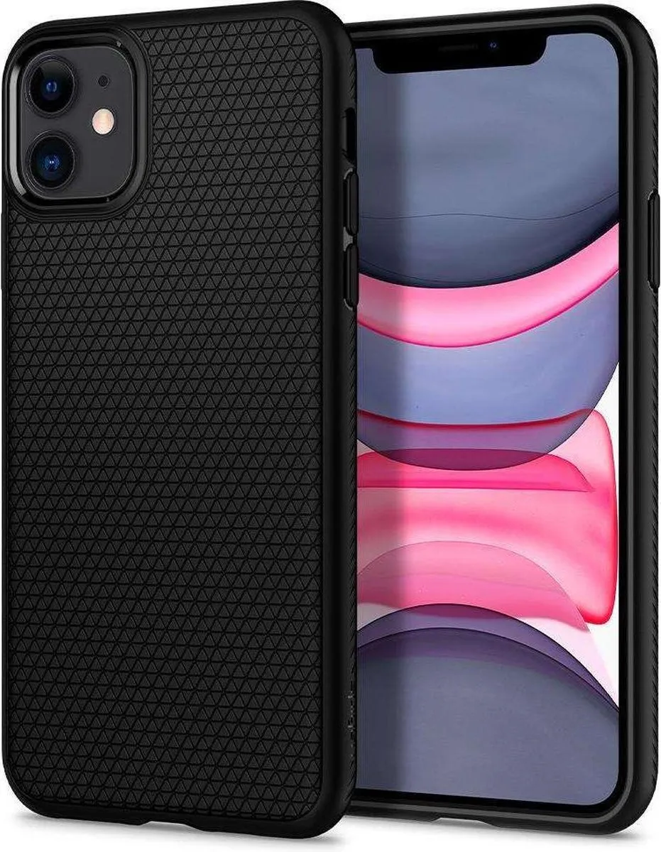Spigen Liquid Air iPhone 11 Hoes - Matte Black