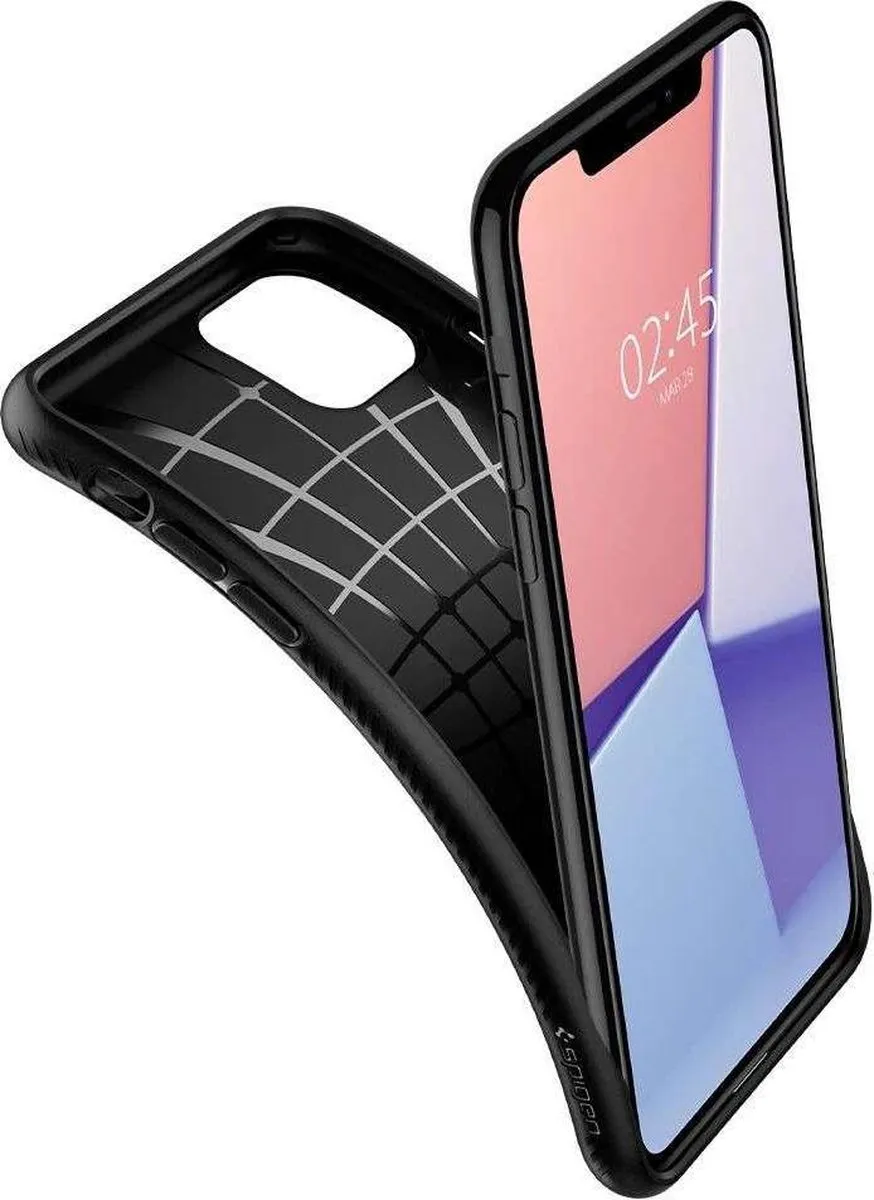 Spigen Liquid Air iPhone 11 Hoes - Matte Black - afbeelding 6 van 6