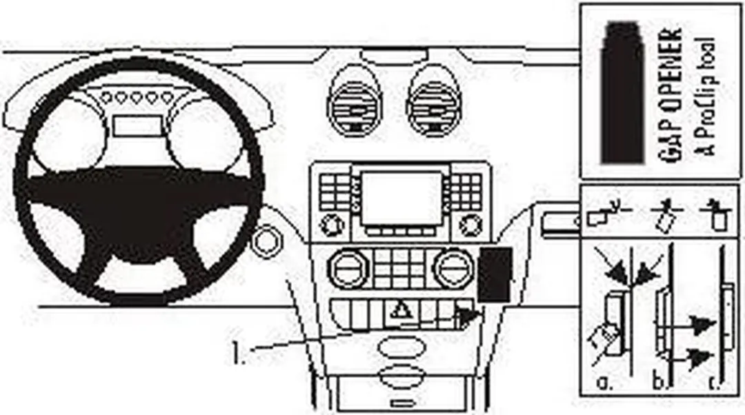 Brodit ProClip 853682 Houder - Mercedes ML-Klasse 2005-2011 - Zwart