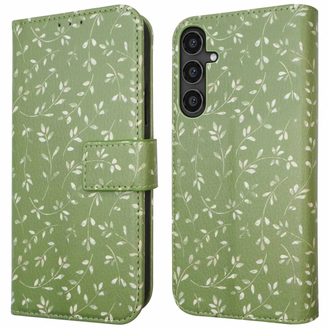 Imoshion Samsung Galaxy S23 FE Hoesje Green Flowers