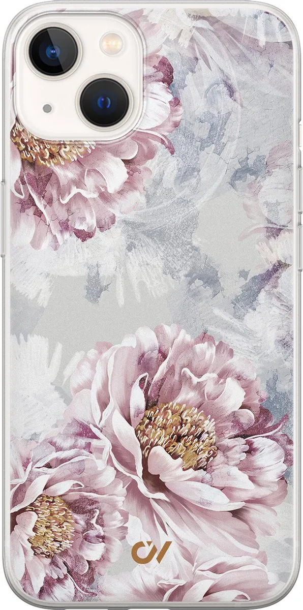 Casevibes Hoesje iPhone 13 Floral Print Beige