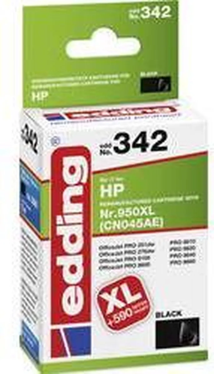 edding EDD-342 Inkt XL Cartridge - Zwart