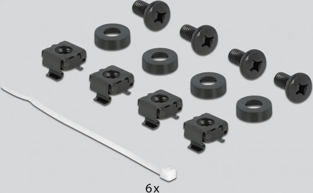 Delock 66845 Kabelbeheersborstelstrip 1U - 10" - Zwart - afbeelding 2 van 3