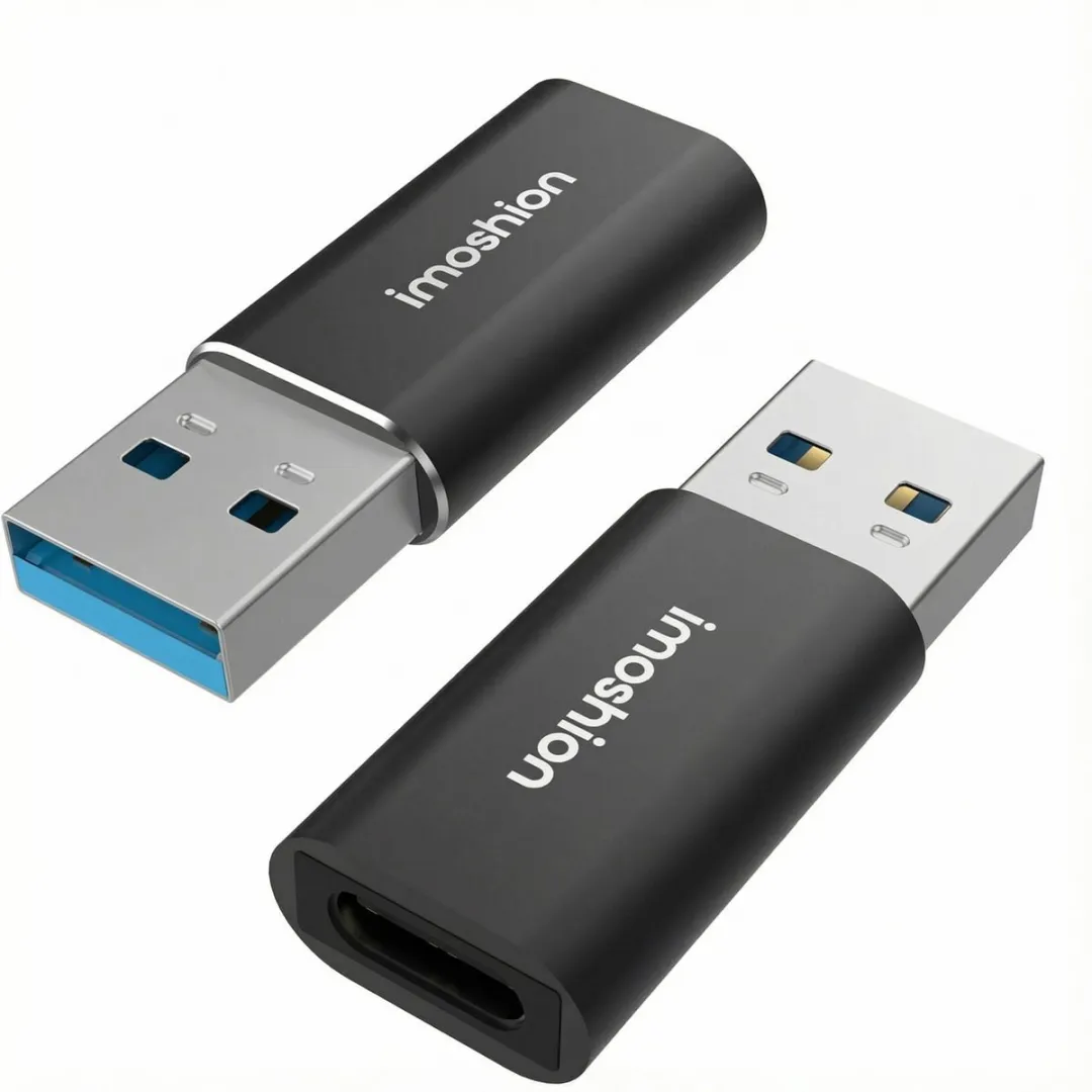 imoshion SH00066057 USB-A naar USB-C Adapter 2 Stuks