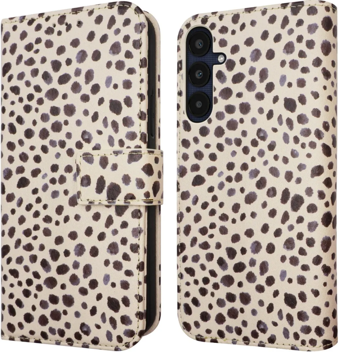 Imoshion Hoesje Samsung Galaxy A25 - 3 Pasjes - Black And White Dots