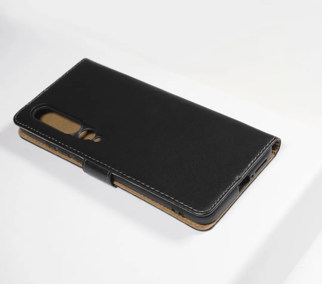 BMAX Leren Book Case Hoesje BMAX984580 - Xiaomi Mi 10 - 2 Pasjes - Zwart