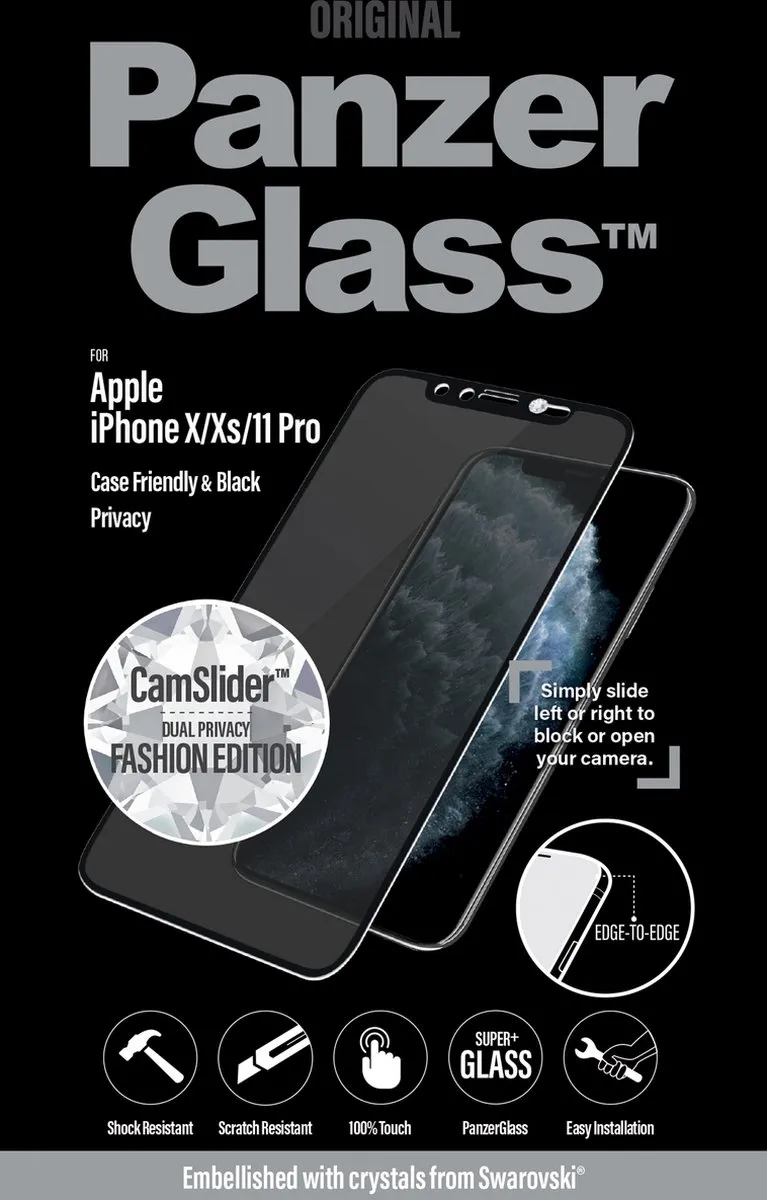 PanzerGlass P2680 Schermbeschermer iPhone Xs - Doorzichtig - afbeelding 2 van 6