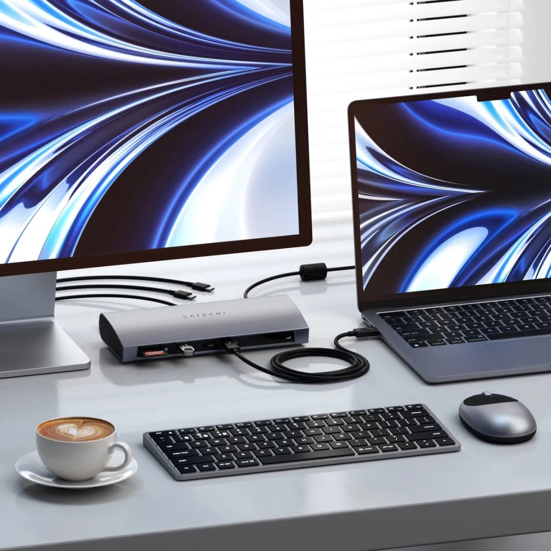 Satechi Thunderbolt 4 ST-UCT4DM-EU Dockingstation - Grijs