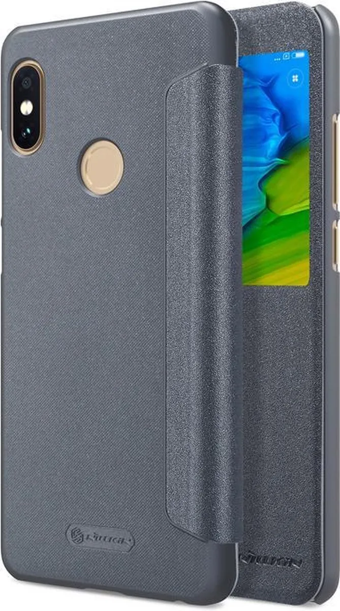 Nillkin Sparkle View Book Case Xiaomi Redmi Note 5 Pro - Zwart
