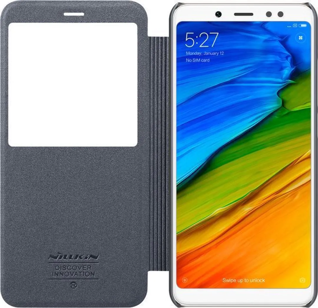 Nillkin Sparkle View Book Case Xiaomi Redmi Note 5 Pro - Zwart