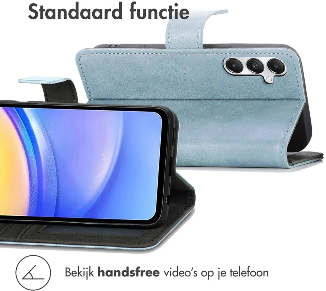 Imoshion Hoesje Samsung Galaxy A15 - Lichtblauw - 3 Pasjes