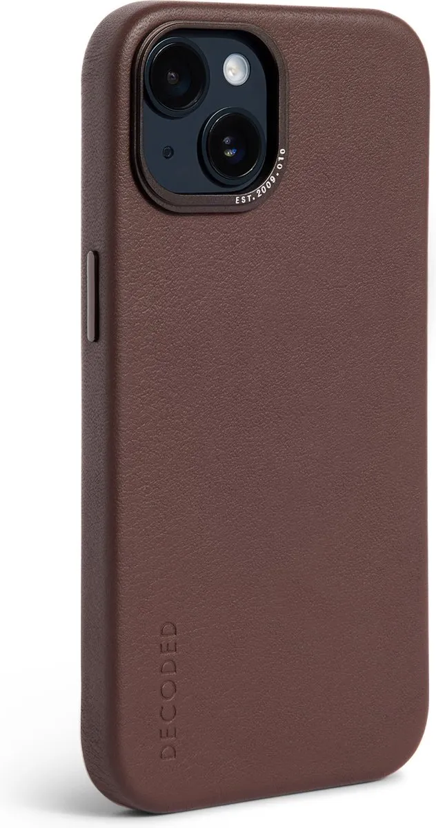 Decoded Leren Back Cover D23IPO14MBC1CHB - iPhone 14 Plus - Donker Bruin