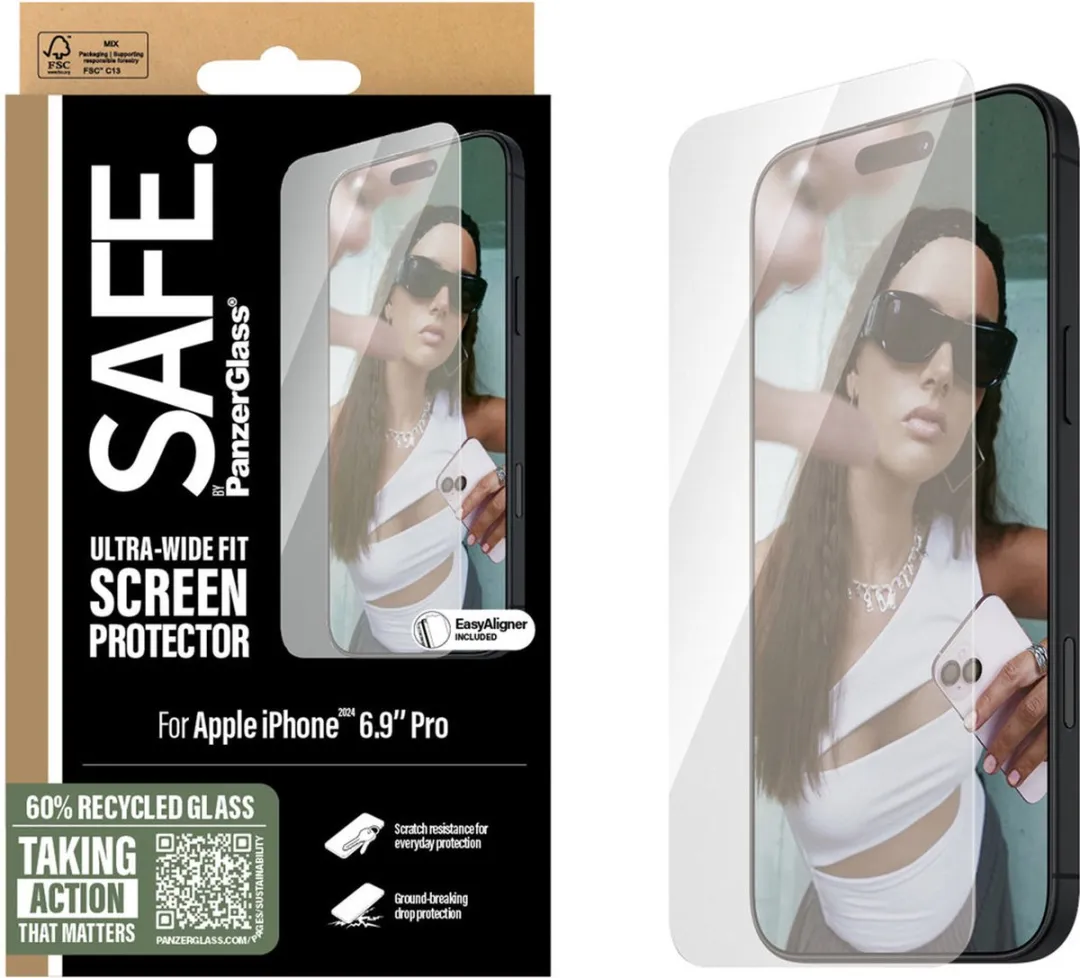 PanzerGlass SAFE iPhone 16 Pro Max Screenprotector - Case Friendly