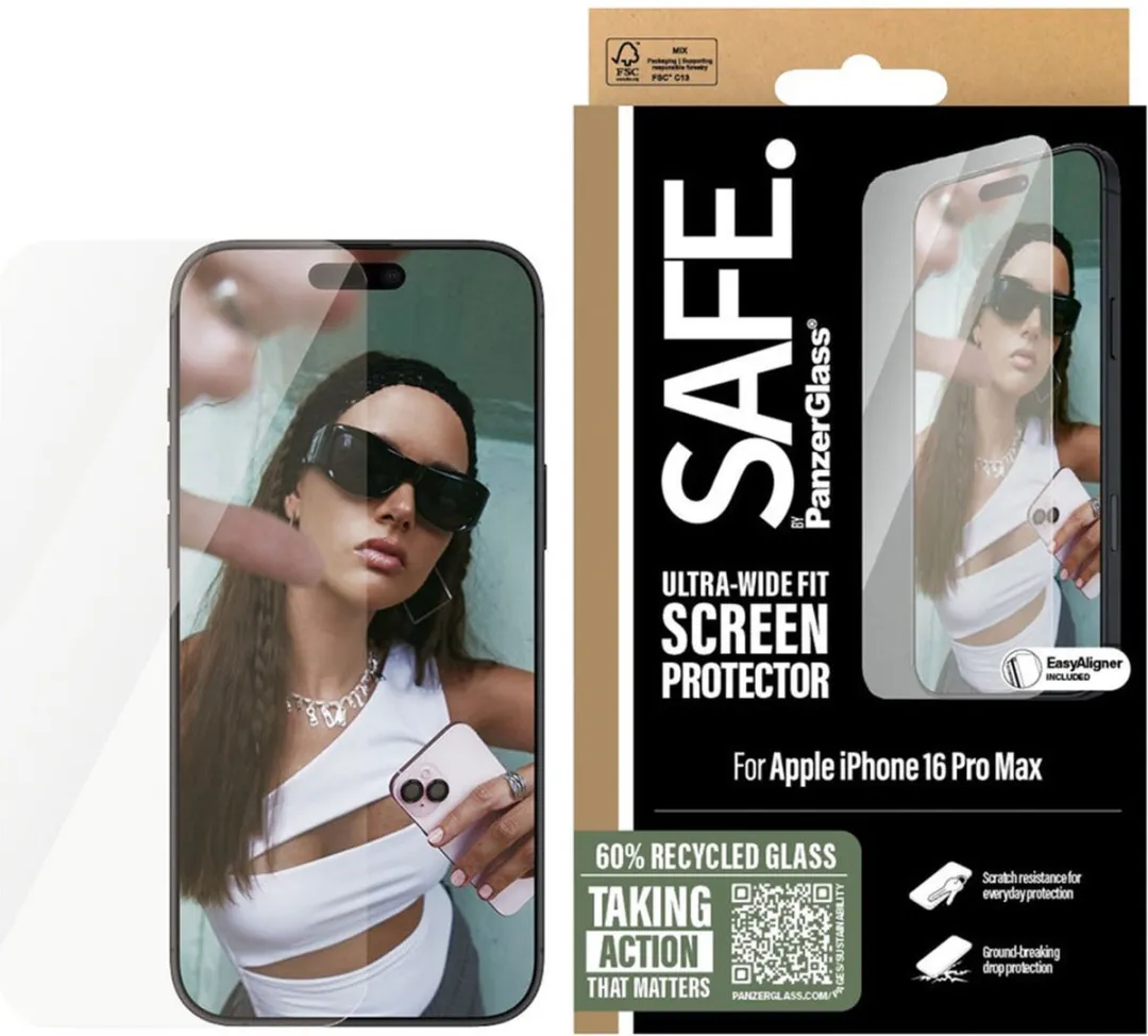 PanzerGlass SAFE iPhone 16 Pro Max Screenprotector - Case Friendly