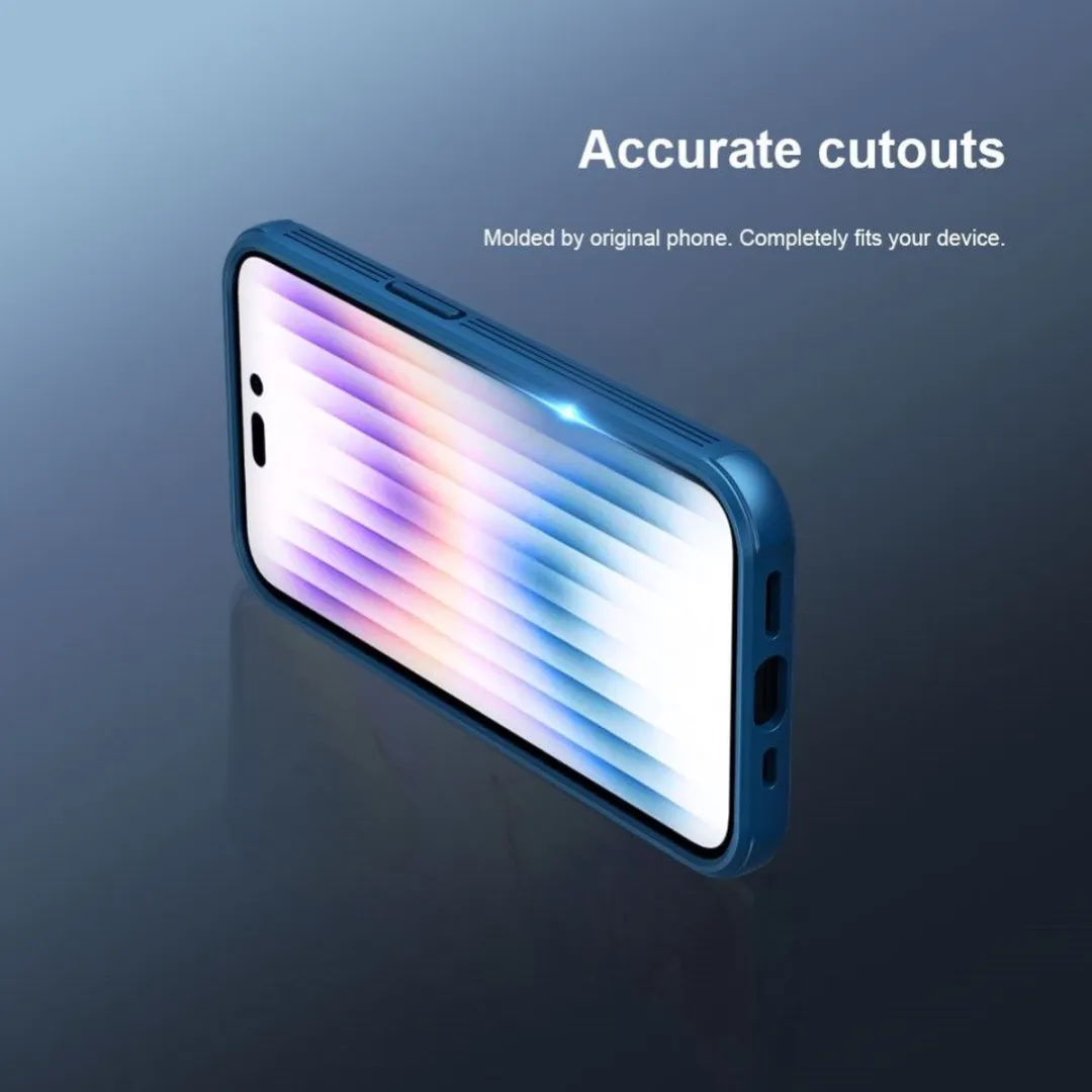 Nillkin CamShield Pro iPhone 14 Pro Hoesje - Blauw