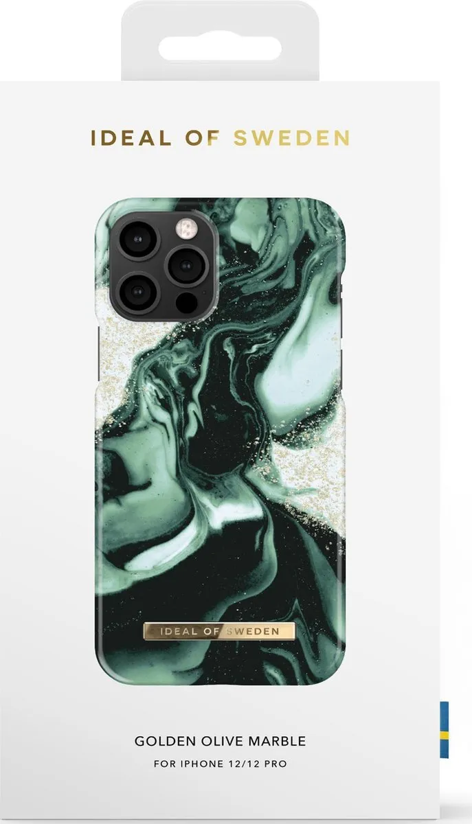 iDeal of Sweden iPhone 12/12 Pro Hoesje Golden Olive Marble IDFCAW21-I2061-320 - afbeelding 4 van 6